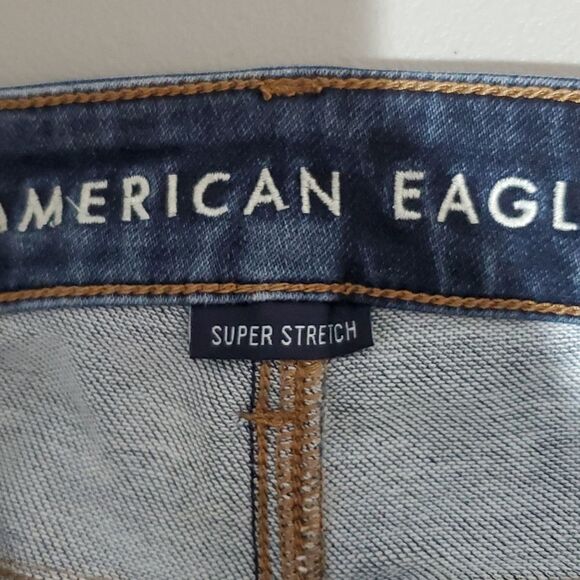 AMERICAN Eagle dark wash size 0 super stretch 26x26 high rise jeggings - Picture 6 of 8